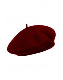 Unisex plain basque beret  acrylic cap maroon